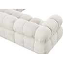  Manufacturer Color_Cream -- Ames 102" Cream Boucle Fabric Upholstered 5 pc Modular Sectional IMAGE 13