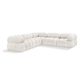  Manufacturer Color_Cream -- Ames 102" Cream Boucle Fabric Upholstered 5 pc Modular Sectional IMAGE 1