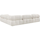  Manufacturer Color_Cream -- Ames 102" Cream Boucle Fabric Upholstered 5 pc Modular Sectional IMAGE 3