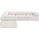  Manufacturer Color_Cream -- Ames 102" Cream Boucle Fabric Upholstered 5 pc Modular Sectional IMAGE 7