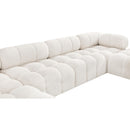  Manufacturer Color_Cream -- Ames 136" Cream Boucle Fabric Upholstered 6 pc Modular Sectional IMAGE 10