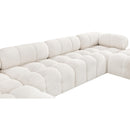 Meridian Ames Cream Boucle Fabric Modular Sectional IMAGE 10