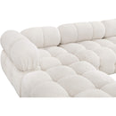 Manufacturer Color_Cream -- Ames 136" Cream Boucle Fabric Upholstered 6 pc Modular Sectional IMAGE 12