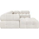  Manufacturer Color_Cream -- Ames 136" Cream Boucle Fabric Upholstered 6 pc Modular Sectional IMAGE 7