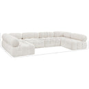 Meridian Ames Cream Boucle Fabric Modular Sectional IMAGE 12