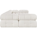  Manufacturer Color_Cream -- Ames 136" Cream Boucle Fabric Upholstered 6 pc Modular Sectional IMAGE 7