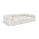 Meridian Ames Cream Boucle Fabric Modular Sectional IMAGE 1