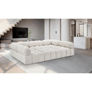  Manufacturer Color_Cream -- Ames 102" Cream Boucle Fabric Upholstered 6 pc Modular Sectional IMAGE 2