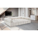 Meridian Ames Cream Boucle Fabric Modular Sectional IMAGE 2