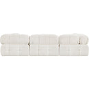 Meridian Ames Cream Boucle Fabric Modular Sectional IMAGE 3