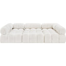  Manufacturer Color_Cream -- Ames 102" Cream Boucle Fabric Upholstered 6 pc Modular Sectional IMAGE 4