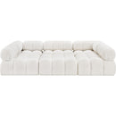 Meridian Ames Cream Boucle Fabric Modular Sectional IMAGE 4
