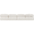  Manufacturer Color_Cream -- Ames 136" Cream Boucle Fabric Upholstered 6 pc Modular Sectional IMAGE 3