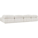  Manufacturer Color_Cream -- Ames 136" Cream Boucle Fabric Upholstered 6 pc Modular Sectional IMAGE 6
