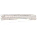  Manufacturer Color_Cream -- Ames 170" Cream Boucle Fabric Upholstered 6 pc Modular Sectional IMAGE 13