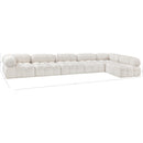 Meridian Ames Cream Boucle Fabric Modular Sectional IMAGE 13