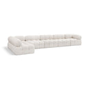  Manufacturer Color_Cream -- Ames 170" Cream Boucle Fabric Upholstered 6 pc Modular Sectional IMAGE 1