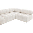  Manufacturer Color_Cream -- Ames 170" Cream Boucle Fabric Upholstered 6 pc Modular Sectional IMAGE 8