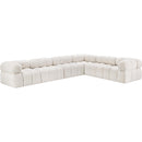Meridian Ames Cream Boucle Fabric Modular Sectional IMAGE 4
