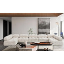  Manufacturer Color_Cream -- Ames 170" Cream Boucle Fabric Upholstered 7 pc Modular Sectional IMAGE 2