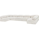  Manufacturer Color_Cream -- Ames 170" Cream Boucle Fabric Upholstered 7 pc Modular Sectional IMAGE 6