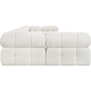 Meridian Ames Cream Boucle Fabric Modular Sectional IMAGE 7