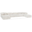  Manufacturer Color_Cream -- Ames 170" Cream Boucle Fabric Upholstered 7 pc Modular Sectional IMAGE 12