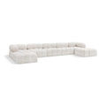 Manufacturer Color_Cream -- Ames 170" Cream Boucle Fabric Upholstered 7 pc Modular Sectional IMAGE 1