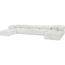  Manufacturer Color_Cream -- Ames 170" Cream Boucle Fabric Upholstered 7 pc Modular Sectional IMAGE 6