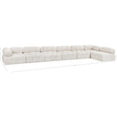  Manufacturer Color_Cream -- Ames 204" Cream Boucle Fabric Upholstered 7 pc Modular Sectional IMAGE 15