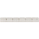  Manufacturer Color_Cream -- Ames 204" Cream Boucle Fabric Upholstered 7 pc Modular Sectional IMAGE 3