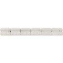Meridian Ames Cream Boucle Fabric Modular Sectional IMAGE 3
