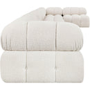  Manufacturer Color_Cream -- Ames 204" Cream Boucle Fabric Upholstered 7 pc Modular Sectional IMAGE 7