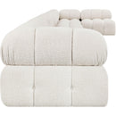 Meridian Ames Cream Boucle Fabric Modular Sectional IMAGE 7