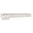  Manufacturer Color_Cream -- Ames 204" Cream Boucle Fabric Upholstered 7 pc Modular Sectional IMAGE 13