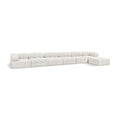  Manufacturer Color_Cream -- Ames 204" Cream Boucle Fabric Upholstered 7 pc Modular Sectional IMAGE 1