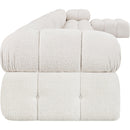  Manufacturer Color_Cream -- Ames 204" Cream Boucle Fabric Upholstered 7 pc Modular Sectional IMAGE 6