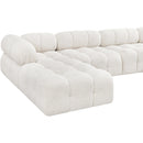  Manufacturer Color_Cream -- Ames 204" Cream Boucle Fabric Upholstered 7 pc Modular Sectional IMAGE 7