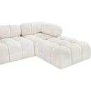 Meridian Ames Cream Boucle Fabric Modular Sectional IMAGE 8