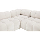 Meridian Ames Cream Boucle Fabric Modular Sectional IMAGE 11