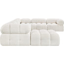  Manufacturer Color_Cream -- Ames 136" Cream Boucle Fabric Upholstered 7 pc Modular Sectional IMAGE 6