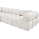 Meridian Ames Cream Boucle Fabric Modular Sectional IMAGE 10