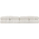  Manufacturer Color_Cream -- Ames 136" Cream Boucle Fabric Upholstered 8 pc Modular Sectional IMAGE 3