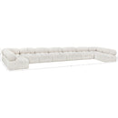 Manufacturer Color_Cream -- Ames 204" Cream Boucle Fabric Upholstered 9 pc Modular Sectional IMAGE 12