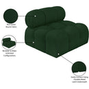  Manufacturer Color_Green -- Ames Green Boucle Fabric Upholstered Modular Armless Chair IMAGE 12