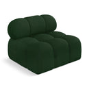  Manufacturer Color_Green -- Ames Green Boucle Fabric Upholstered Modular Armless Chair IMAGE 1