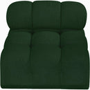  Manufacturer Color_Green -- Ames Green Boucle Fabric Upholstered Modular Armless Chair IMAGE 5