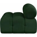  Manufacturer Color_Green -- Ames Green Boucle Fabric Upholstered Modular Armless Chair IMAGE 7