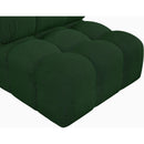  Manufacturer Color_Green -- Ames Green Boucle Fabric Upholstered Modular Armless Chair IMAGE 9