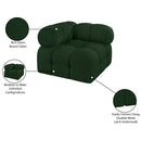  Manufacturer Color_Green -- Ames Green Boucle Fabric Upholstered Modular Corner Chair IMAGE 10